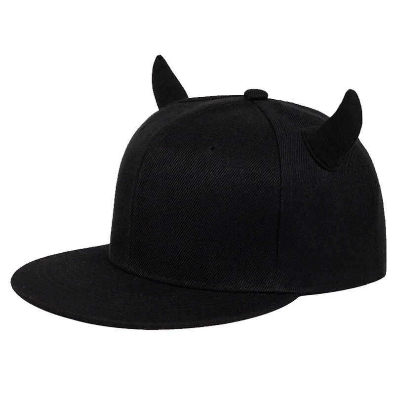 Matching parent-child cartoon flat brim cap set