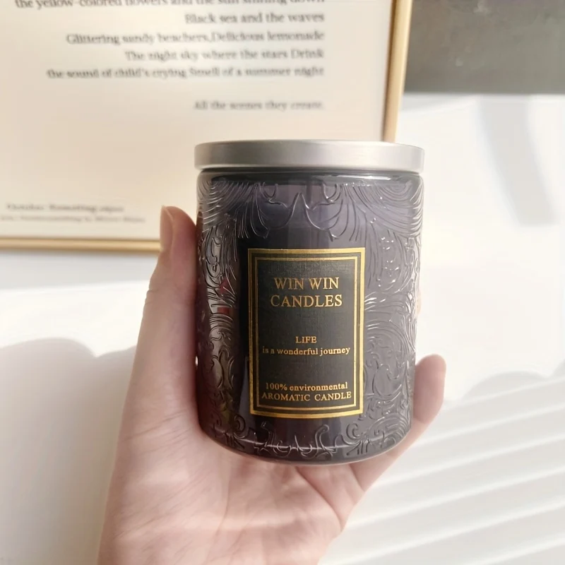 Soy wax pumpkin cinnamon apple scented candle for relaxation