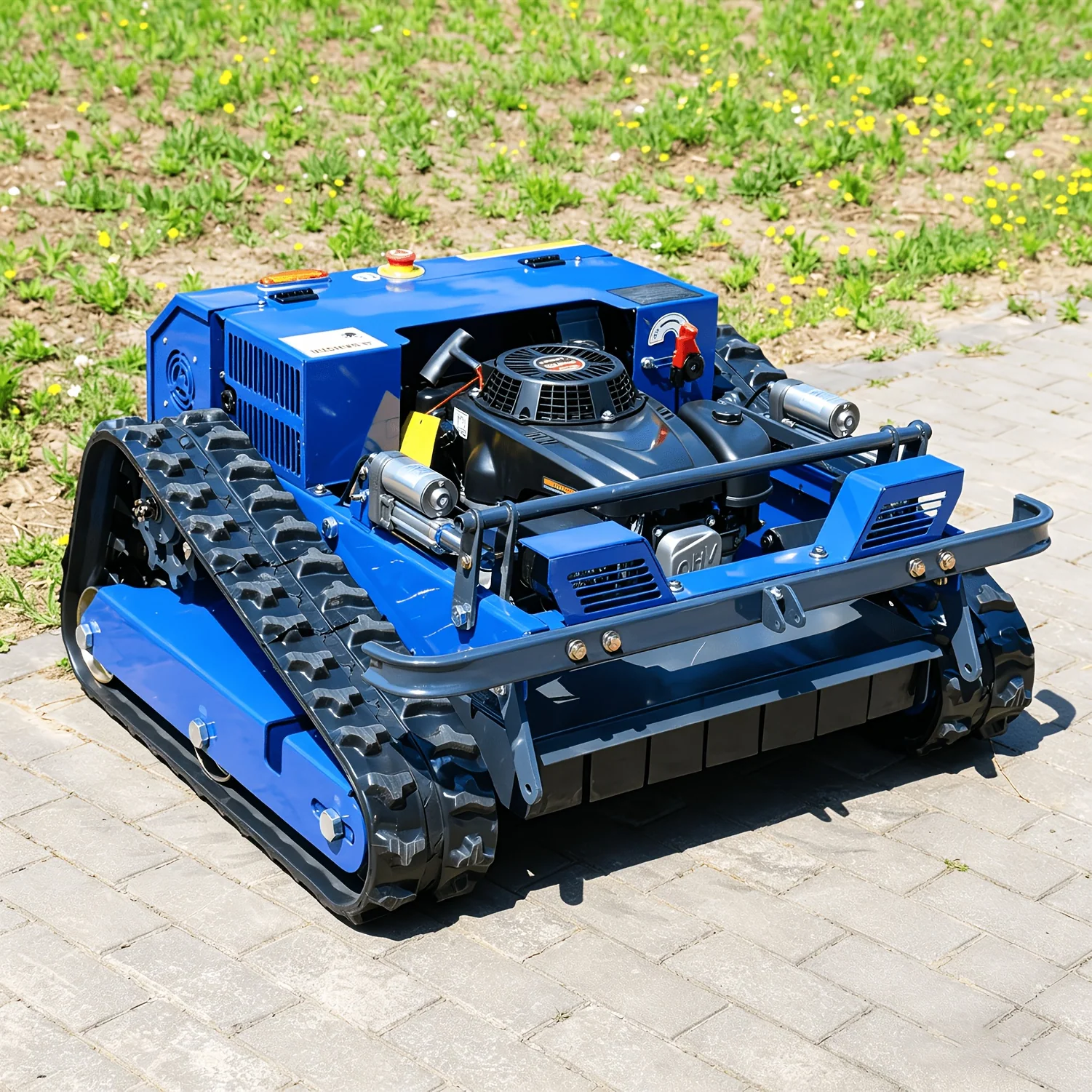 Self-propelled robotic lawn mower with smart navigation for all terrain