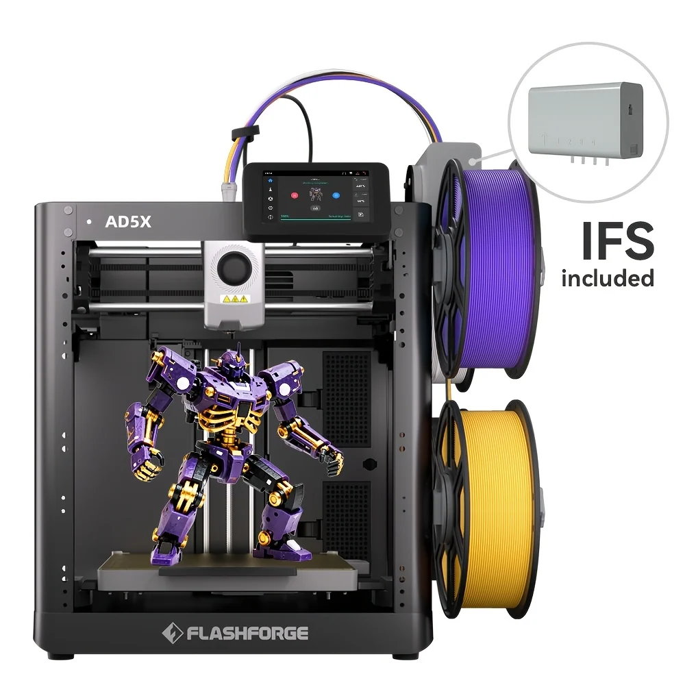 AD5X Multi-Color 3D Printer with 300°C Direct Drive Extruder