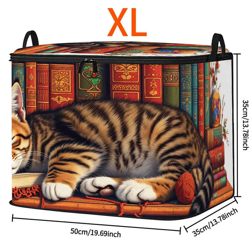 Large storage organizer with flip-top closure, durable non-woven fabric