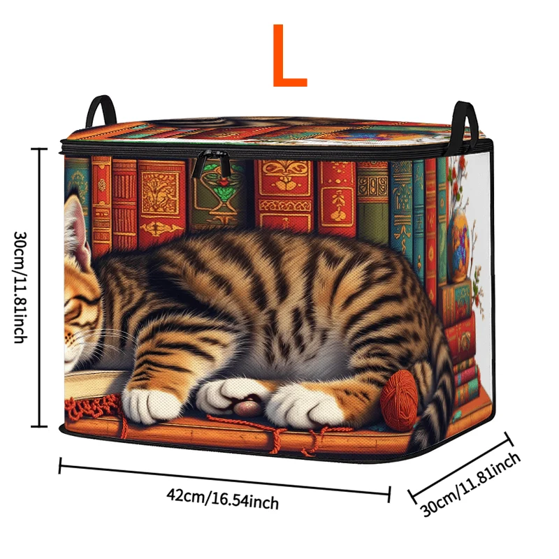 Large storage organizer with flip-top closure, durable non-woven fabric