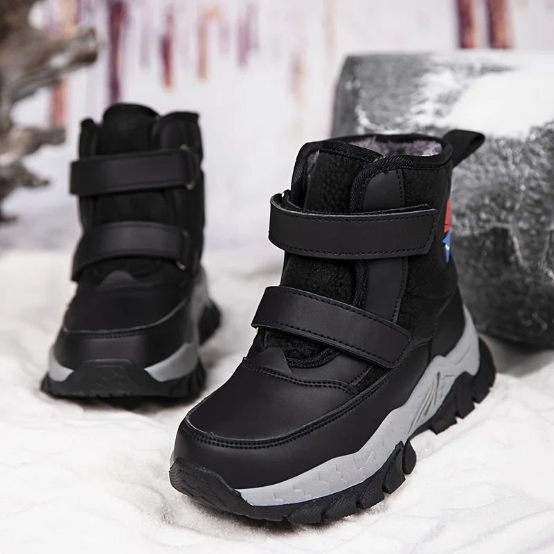 Winter High‑Top Fleece‑Lined Non‑Slip Hiking Shoes