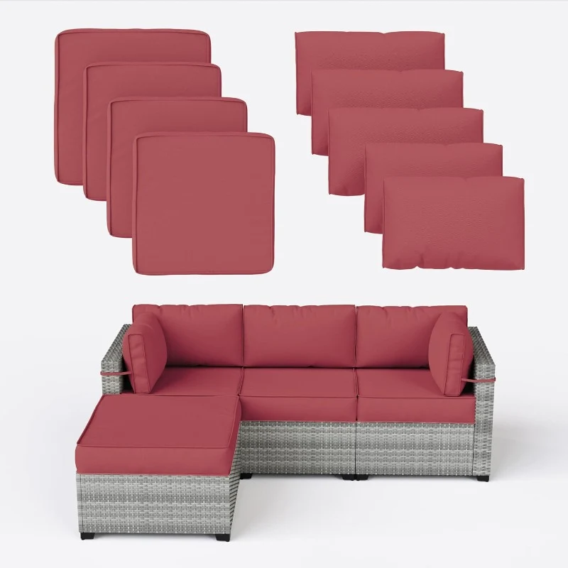 Outdoor patio furniture covers for wicker sofa and chair sets