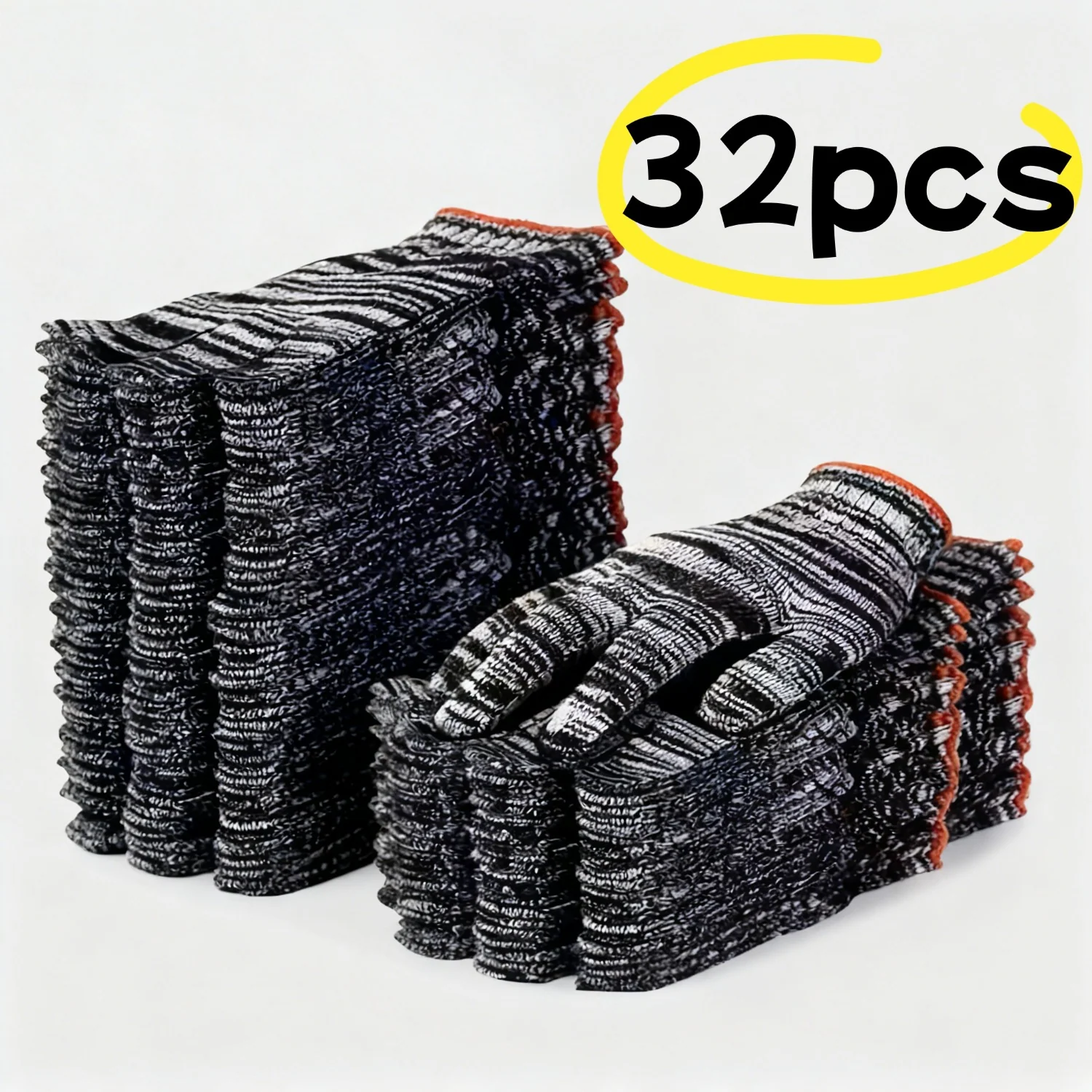 Black and White Striped Towels – Thick, Durable, Breathable (16 pcs)