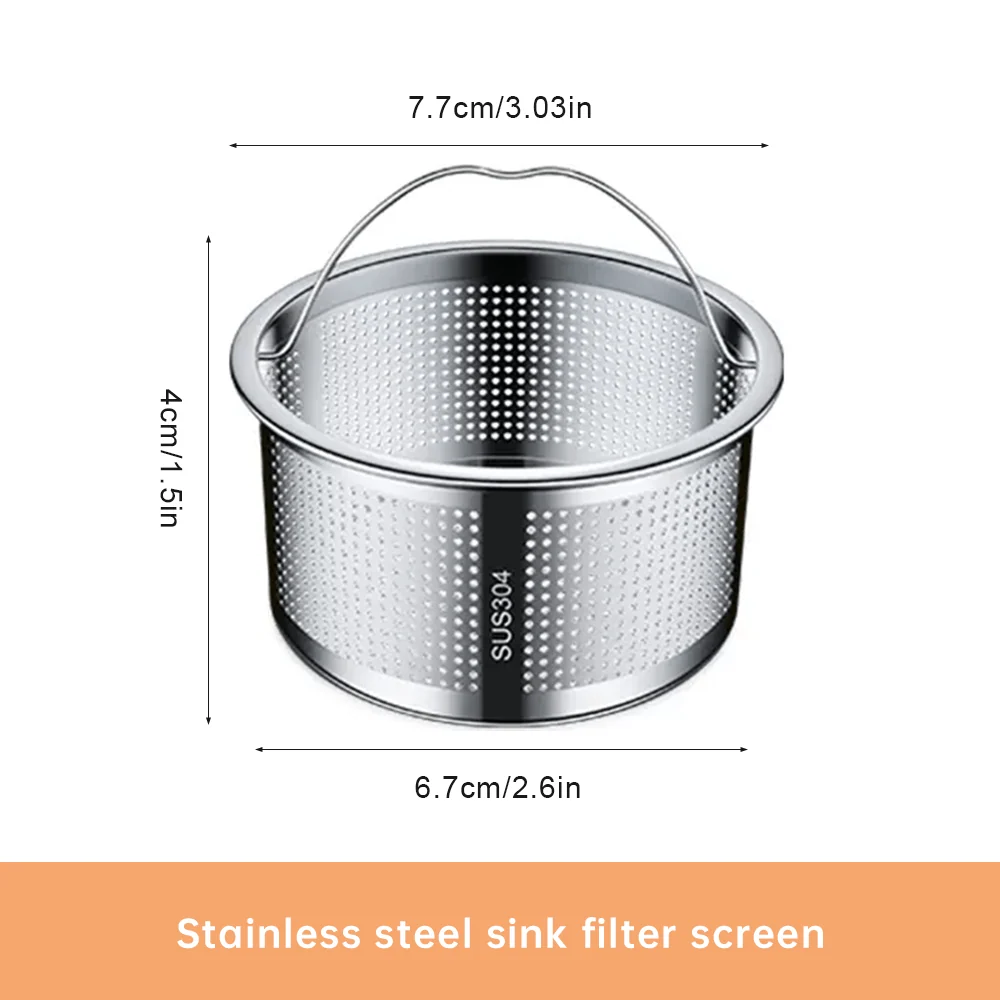 Stainless Steel Kitchen Sink Drain Filter Basket
