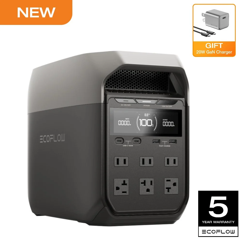 Portable power station with 1024Wh LiFePO4 battery and fast charging
