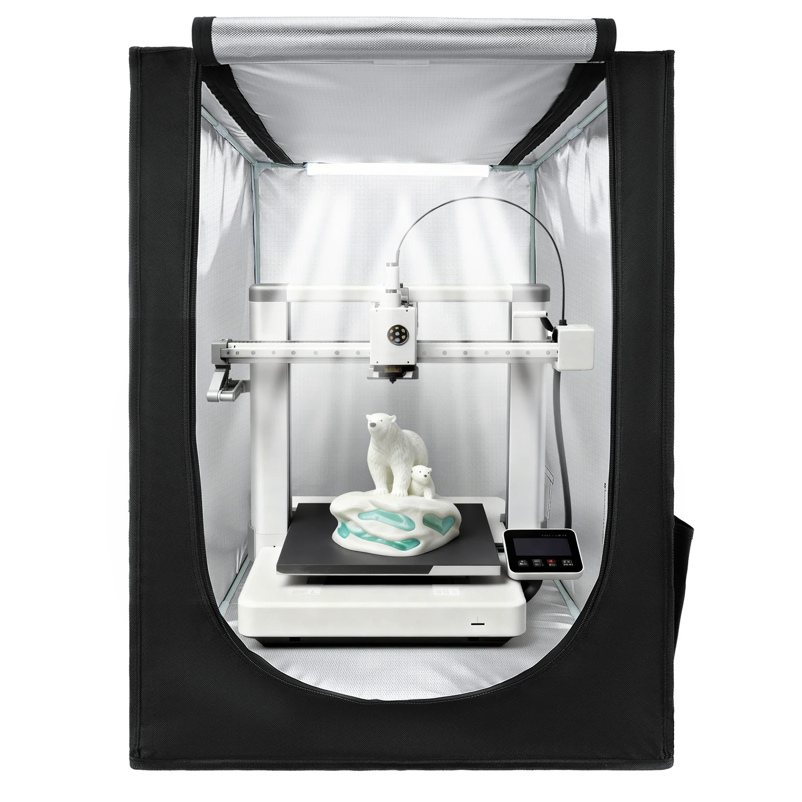 3D Printer Enclosure Tent – Oxford Cloth, Adjustable Size 55×65×75 cm or 70×75×90 cm, with LED Lighting