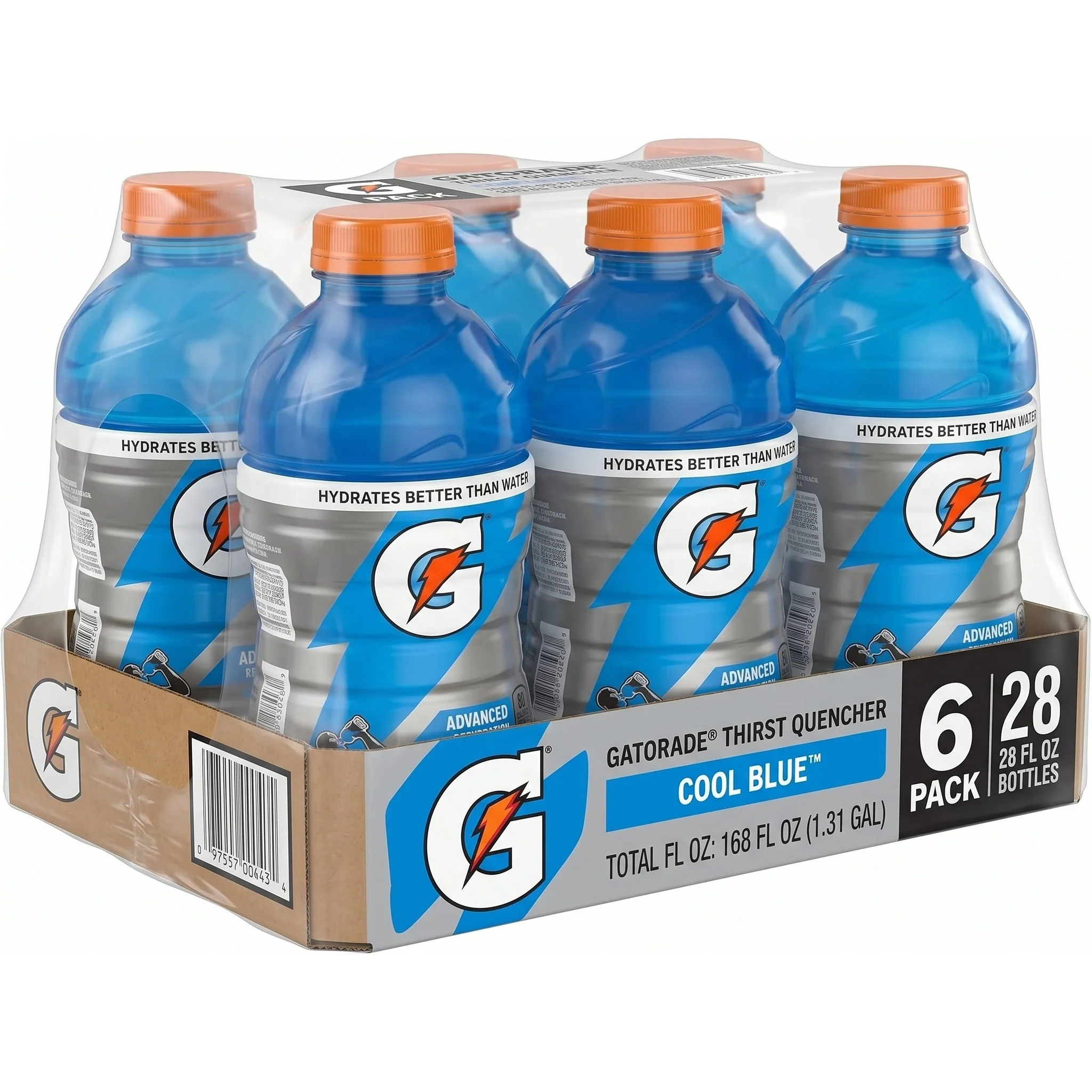 Gatorade Cool Blue Flavor Sports Drink, 28 oz, 6 Pack