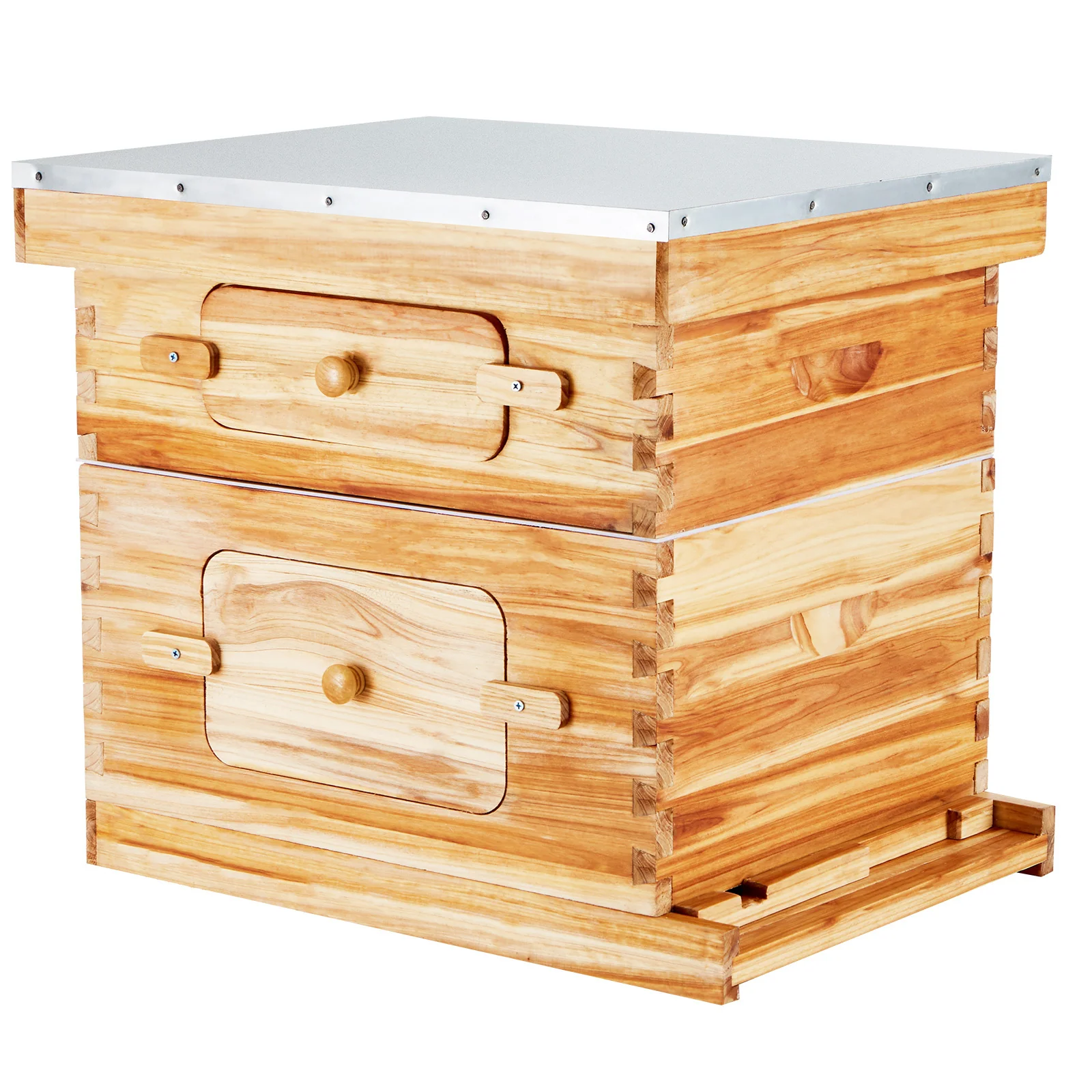 20-frame Langstroth bee hive starter kit with beeswax-coated cedar boxes