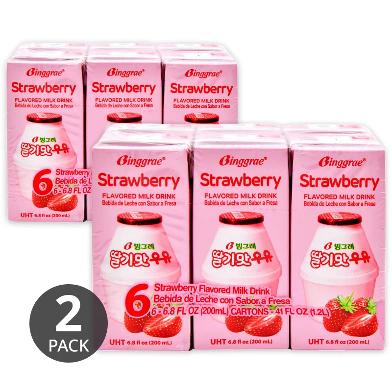 Strawberry Flavored Milk Drink, 1.2L x 2 Packs