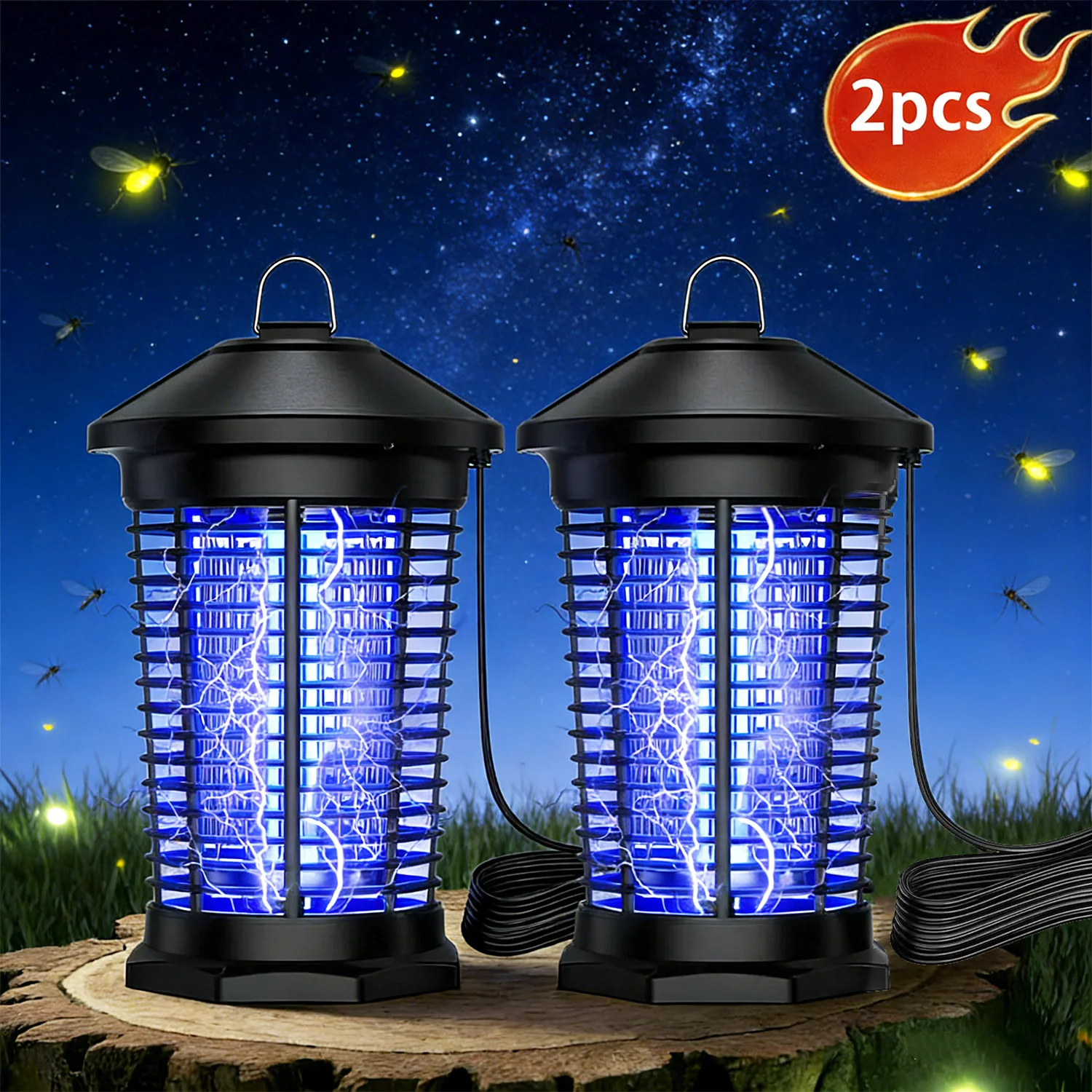 Electric Mosquito Killer with 4000V Shock and IPX6 Waterproof Rating, 6‑Foot Power Cord