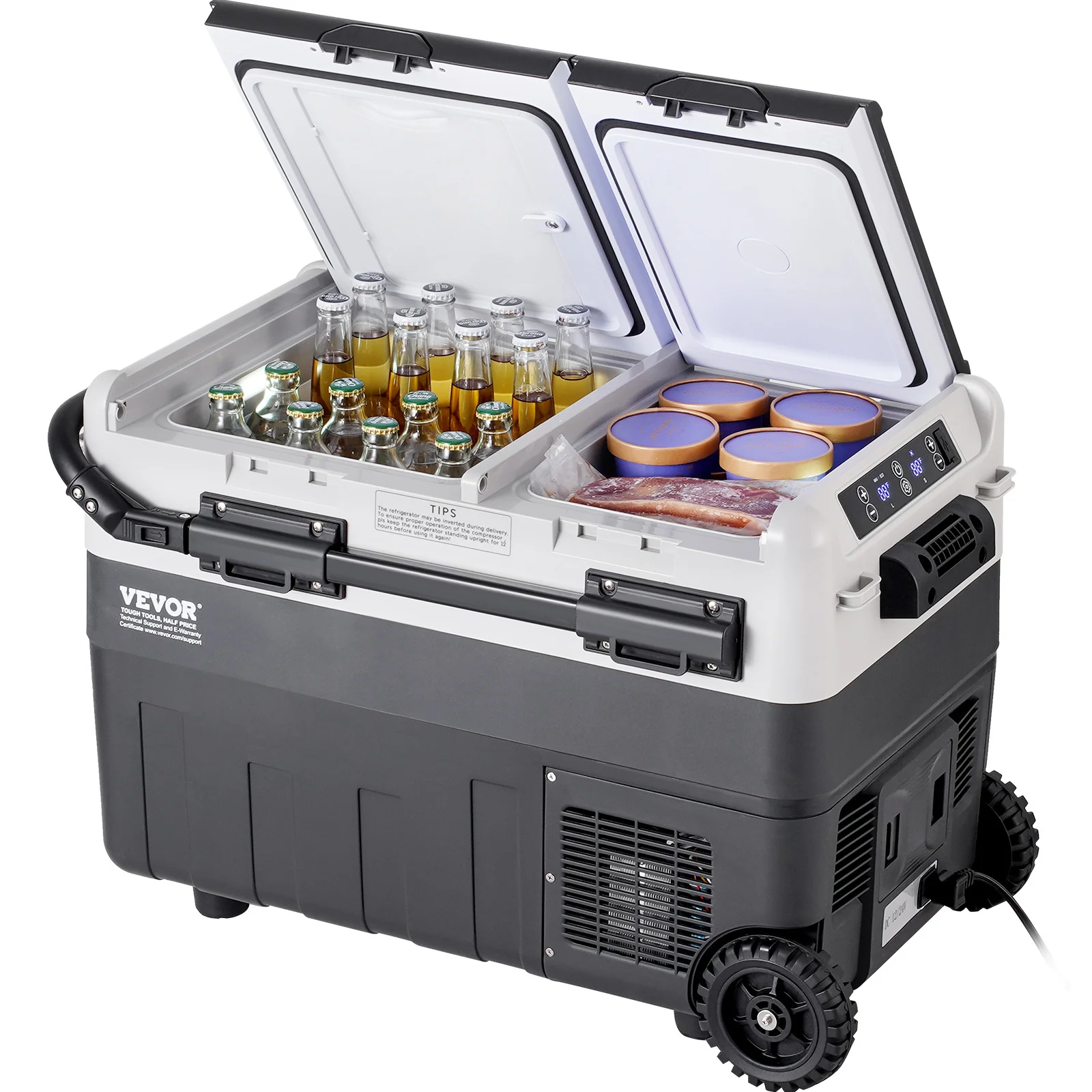 Portable Dual‑Zone Car Refrigerator/Freezer – 50 L Compressor Model