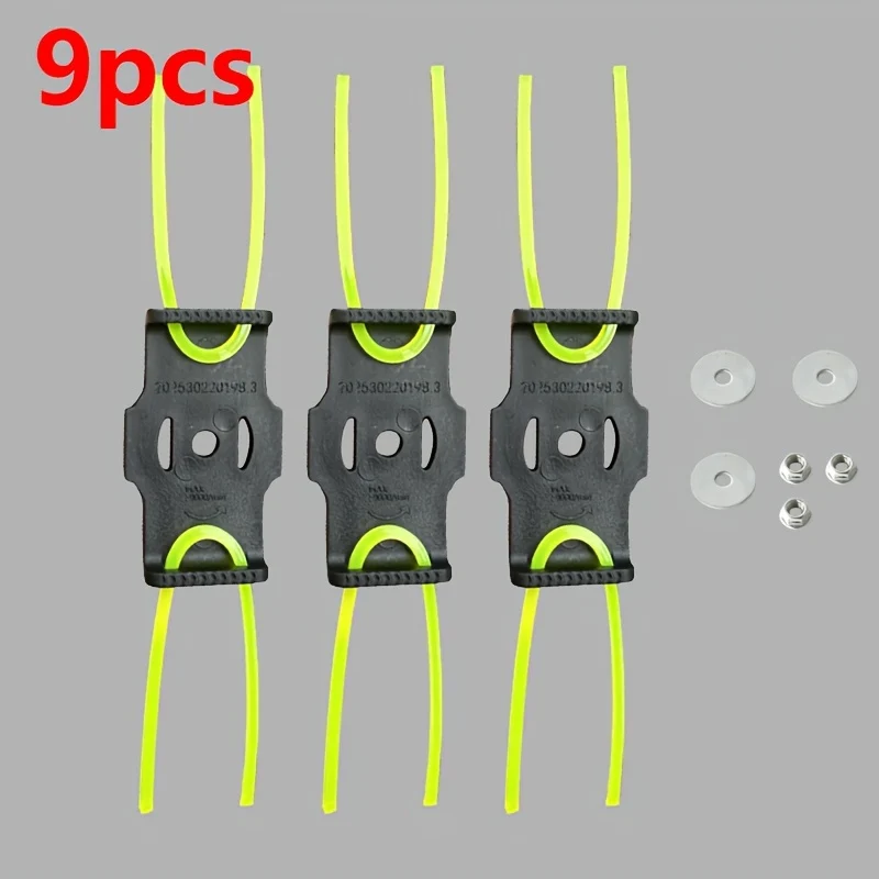Durable nylon trimmer line set for electric and gas trimmers