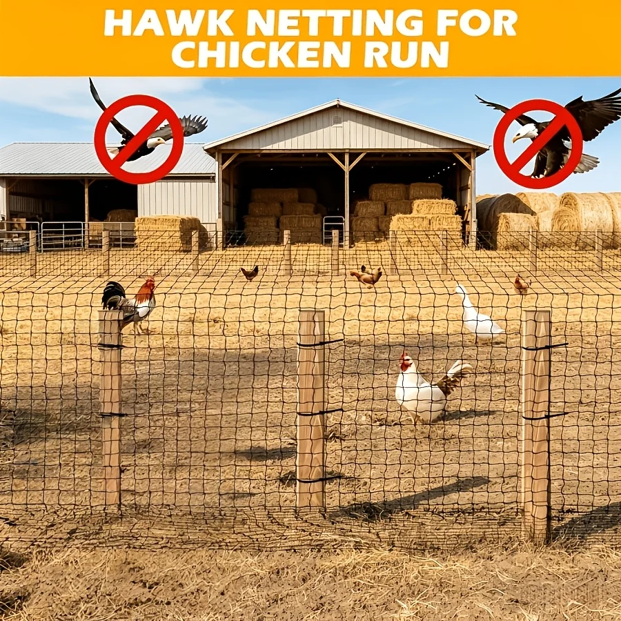 Heavy-duty reusable bird netting mesh for garden and poultry protection