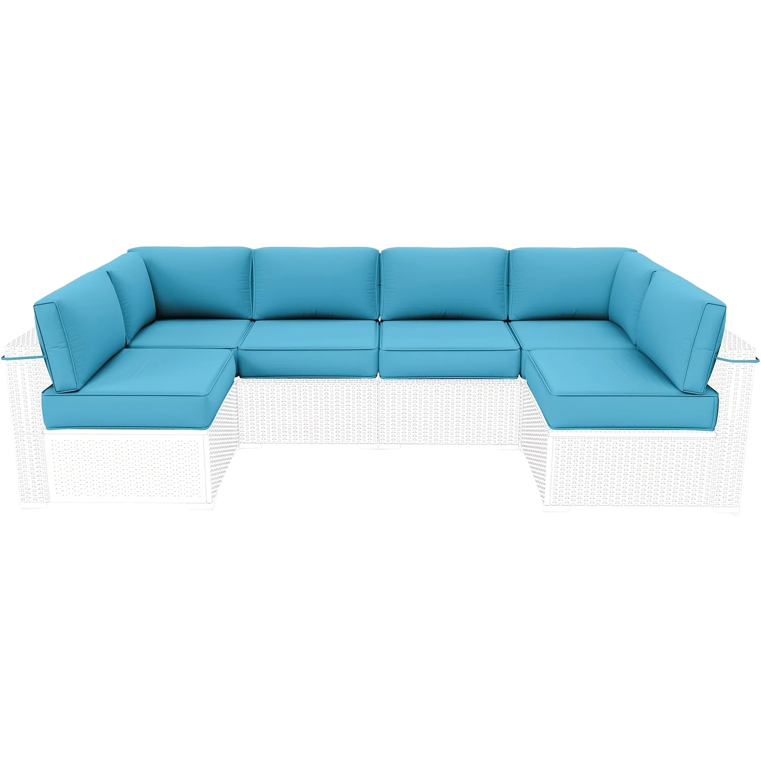 14-piece outdoor patio cushion replacement set with waterproof covers