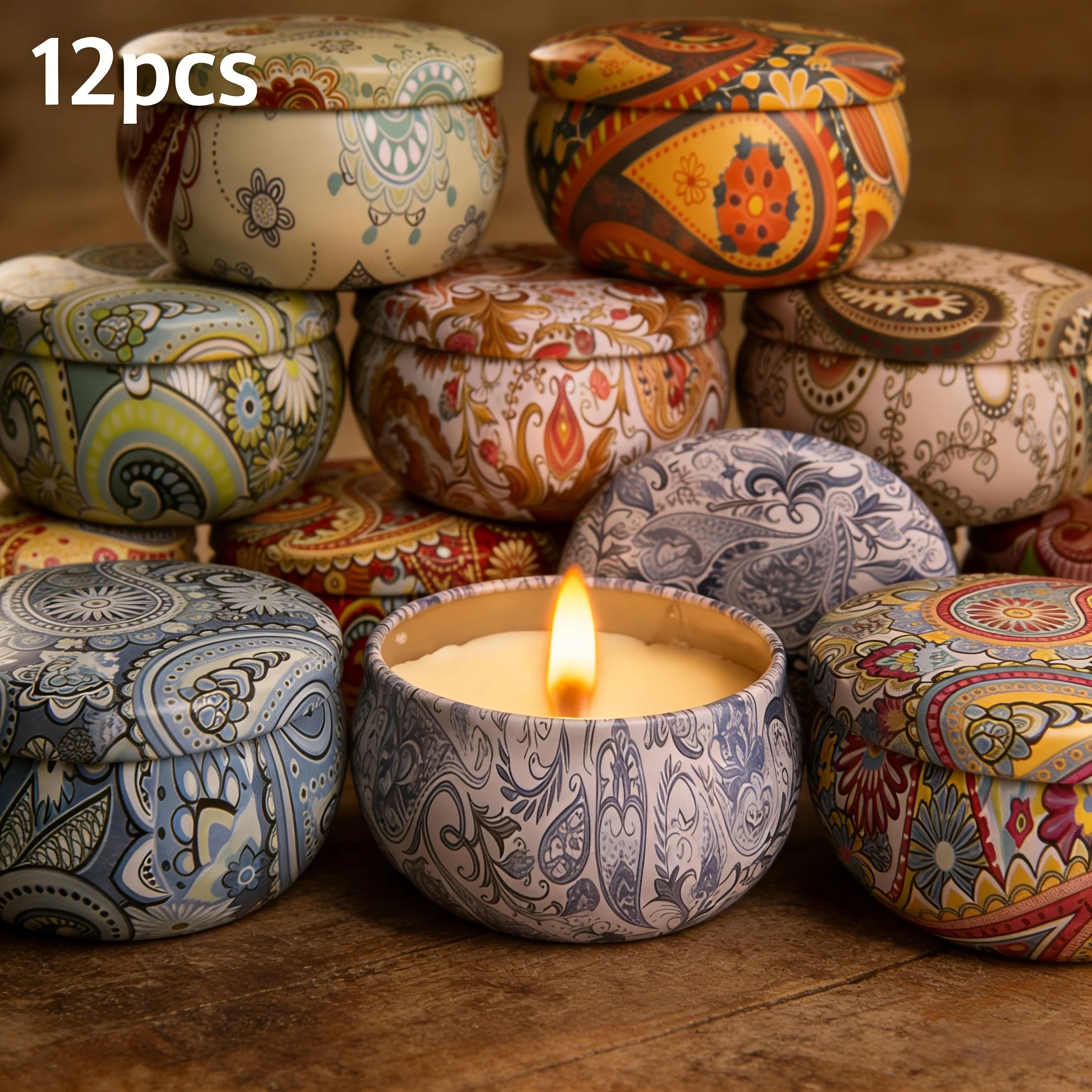 12‑Piece Soy Wax Scented Candle Set – 2.5 oz Each for Relaxing Home or Office