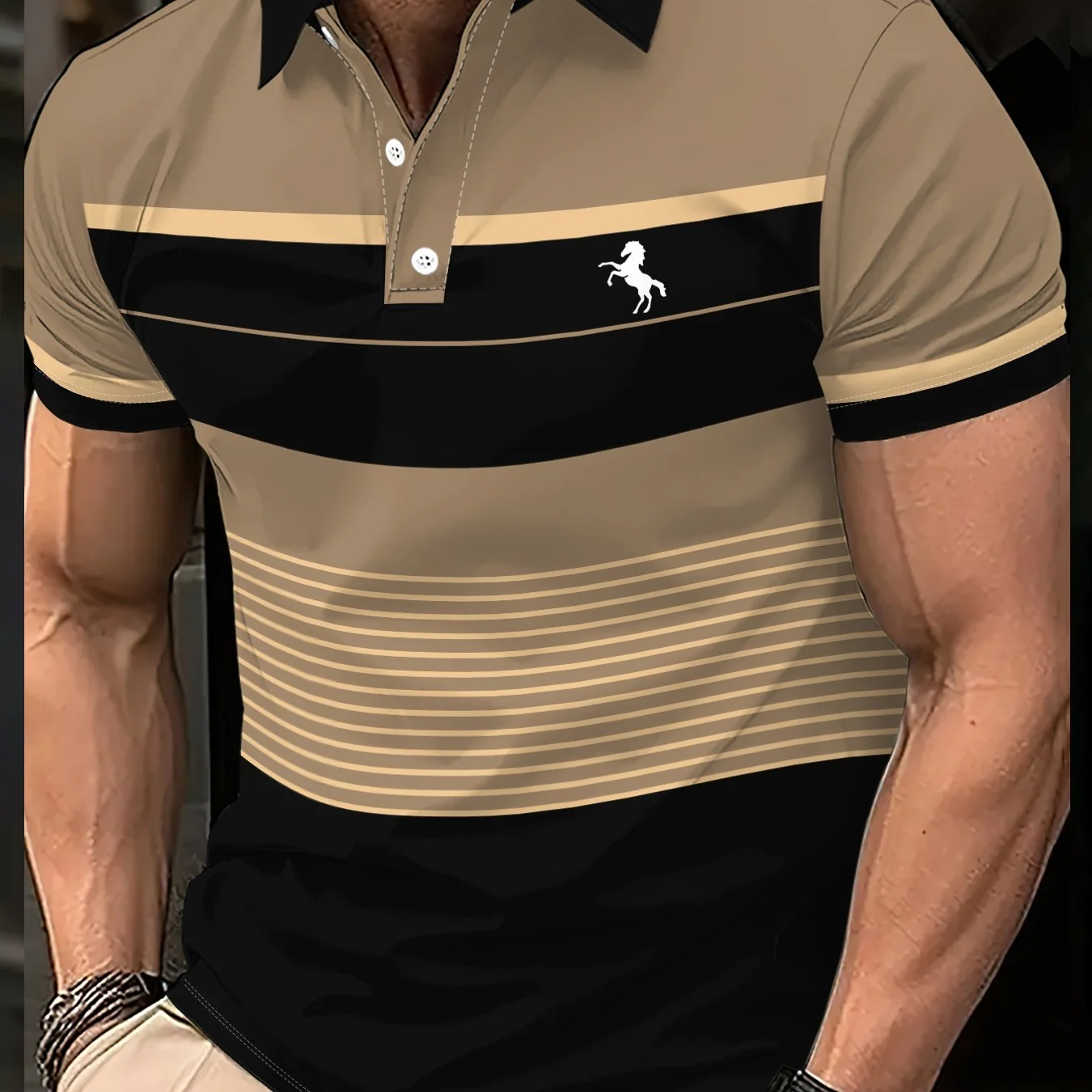 Men's Fashionable Casual Polo Shirt for Outdoor Wear