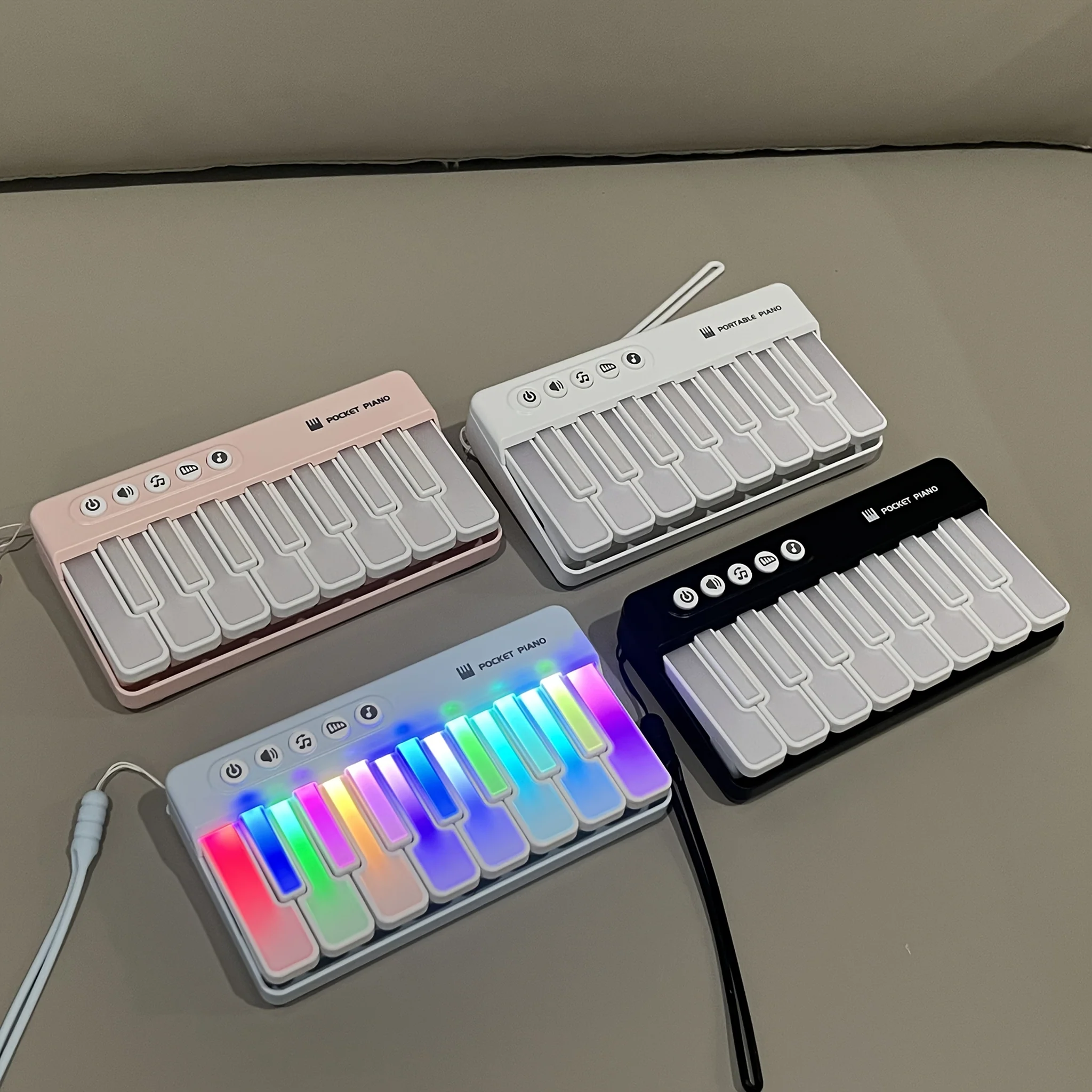 37-Key Portable Electronic Keyboard with Built-in Speaker