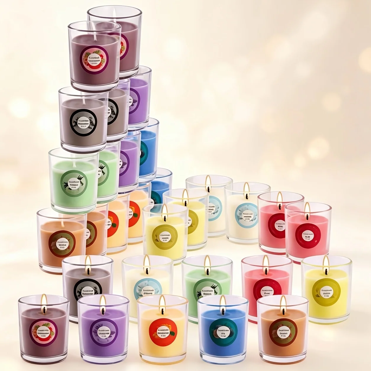 30-piece large soy wax scented candle gift set for home ambiance