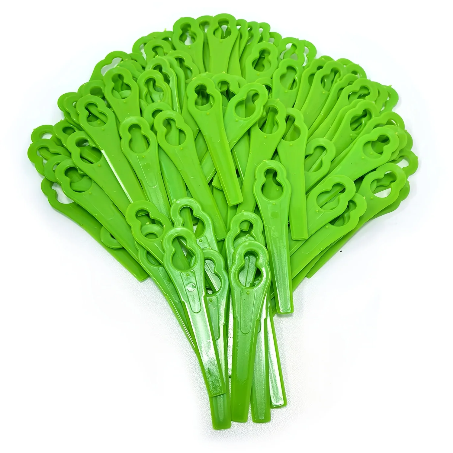 100 plastic replacement lawn mower blades in gourd shape for trimmers