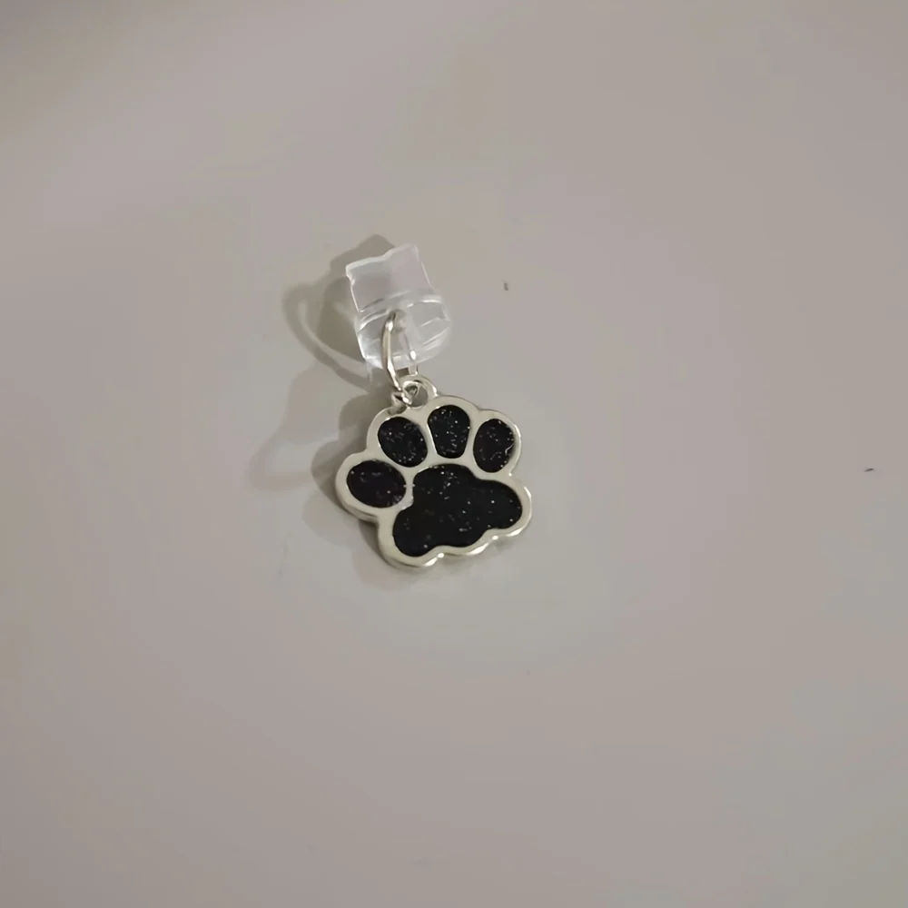 Mini Paw‑Shaped Phone Dust Plug for iPhone and Type‑C Android Ports