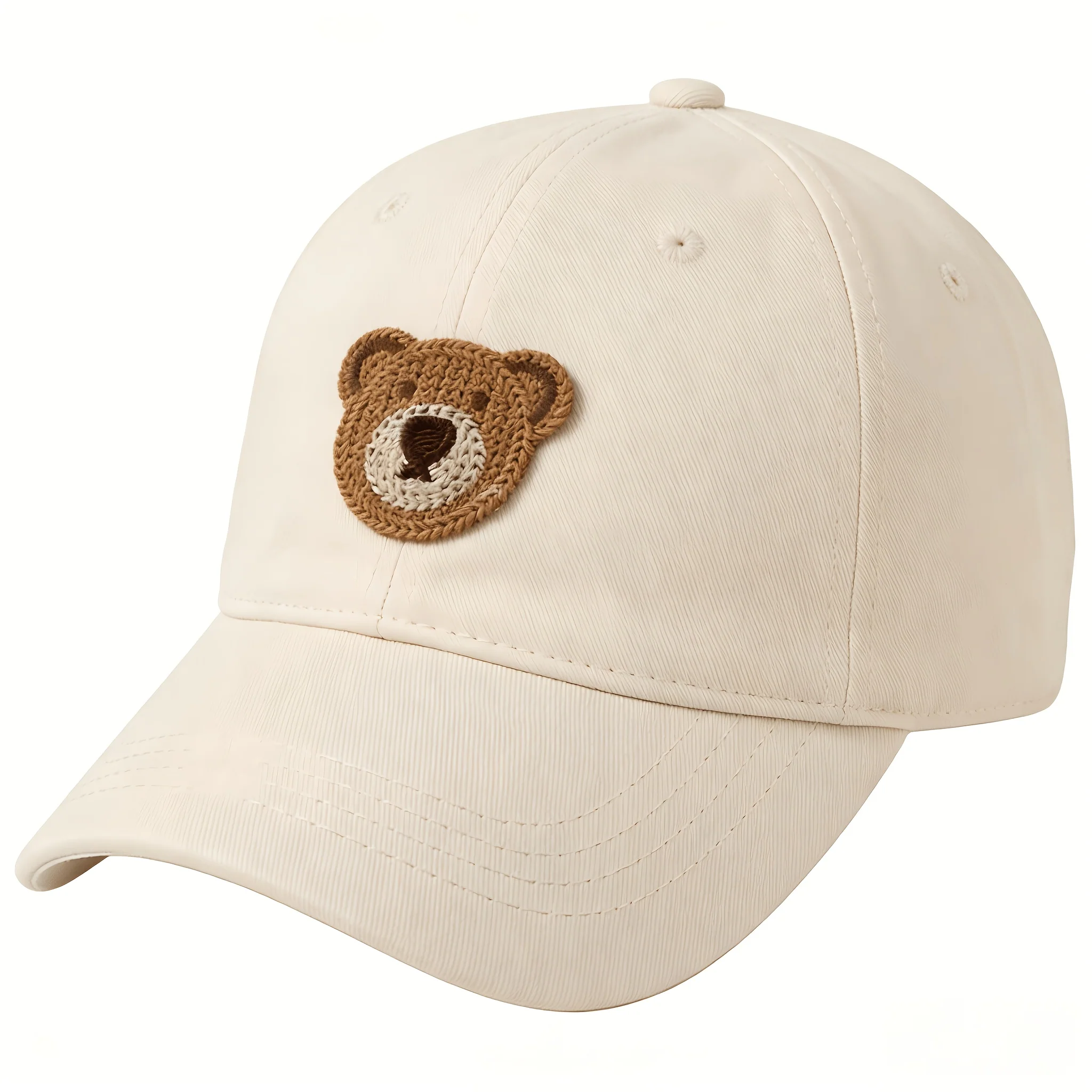 Classic duckbill baseball cap with solid color and front label