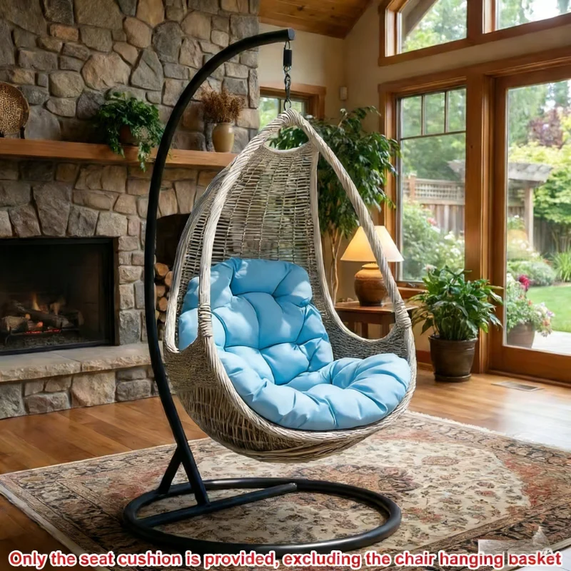 Ultra-soft rocking chair cushion with washable cover for indoor and outdoor use