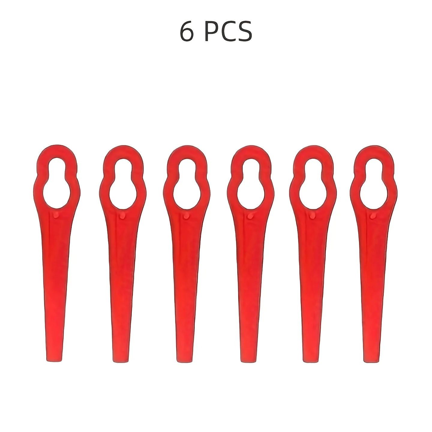 Lightweight key-shaped plastic grass trimmer blade for lawn mowers