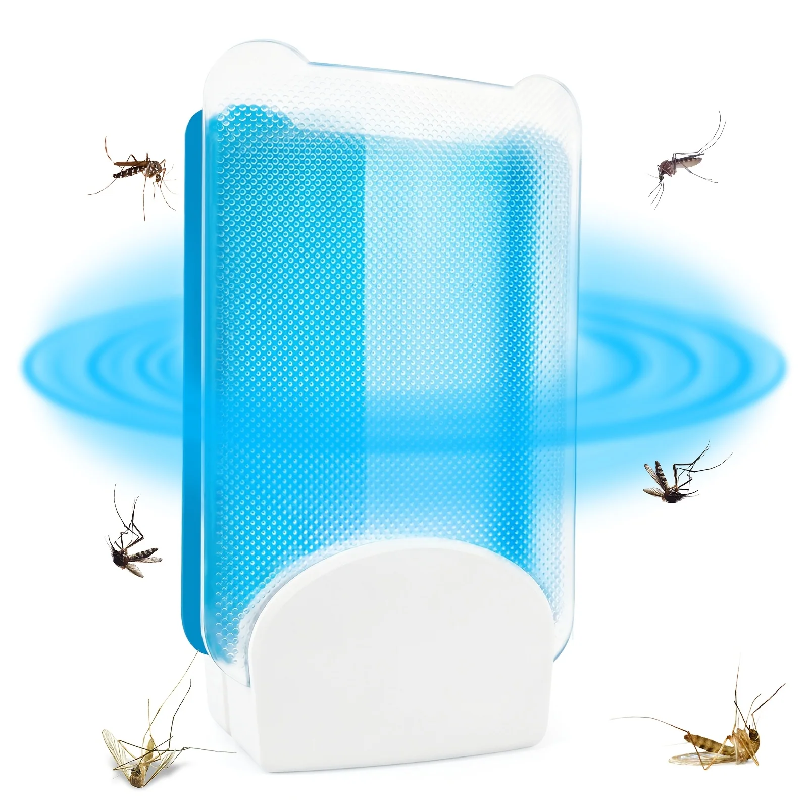 White Indoor Bug Zapper with UV Lamp and 5 Glue Cards for Home and Office
