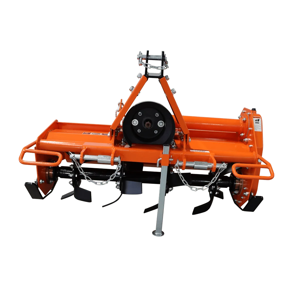 3 point rotary tiller attachment for compact tractors 540 rpm PTO driven cultivator