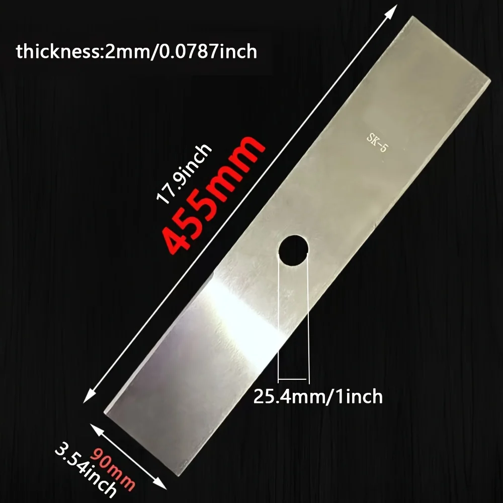 Extended cutting blade for lawn mowers, trimmers and edgers – SK5 steel
