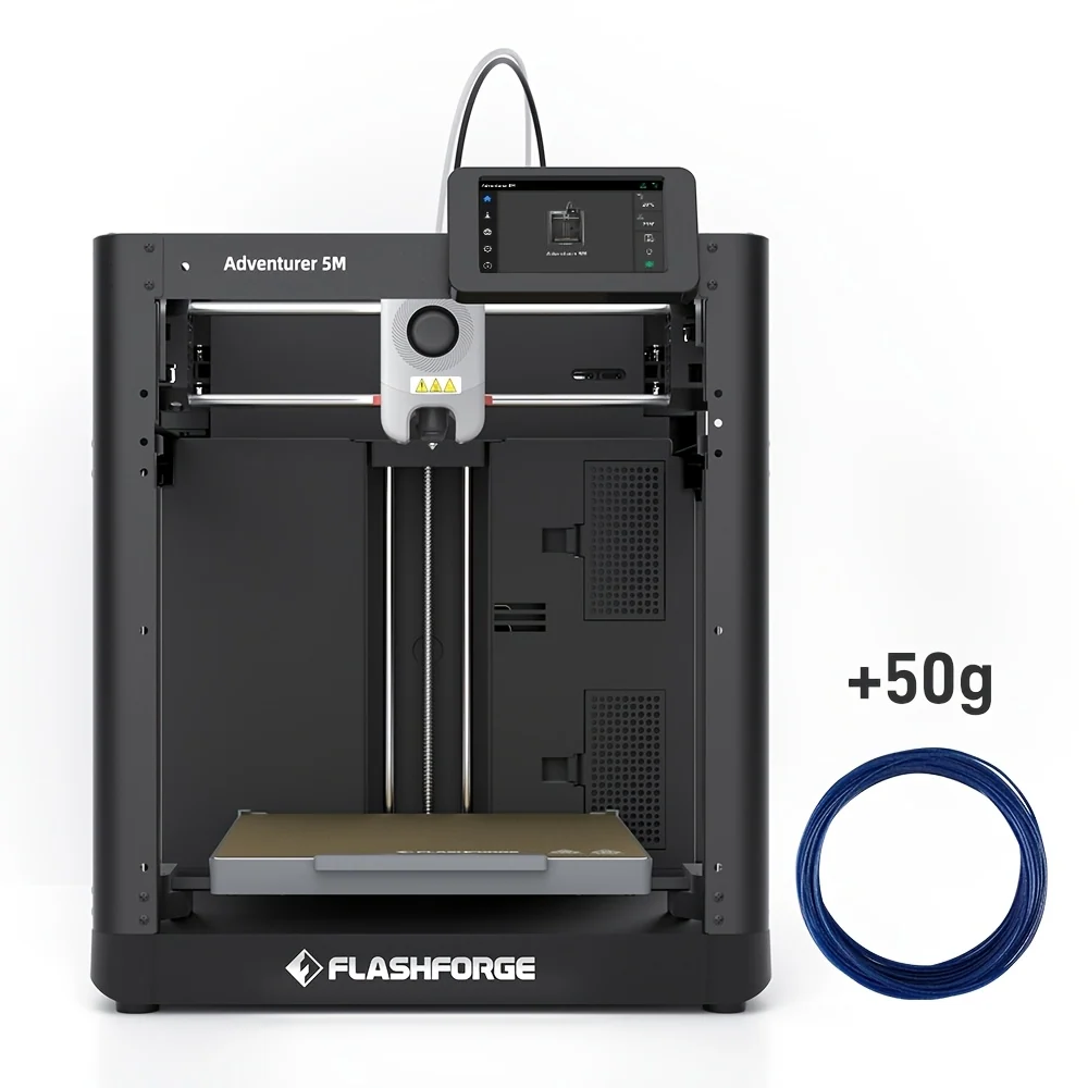 High-Speed 3D Printer AD5M – 600mm/s Print Speed, 280°C Direct Extruder, 220×220×220mm Build Volume, Includes 50g Filament