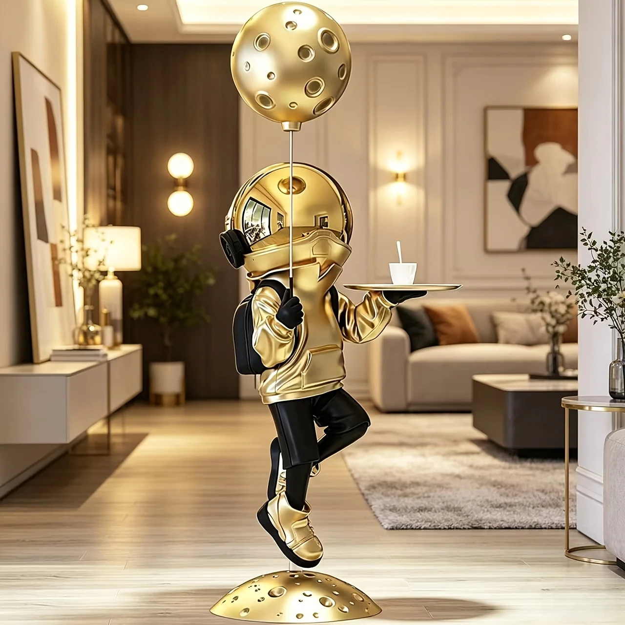Large resin astronaut floor-standing statue for living room decoration