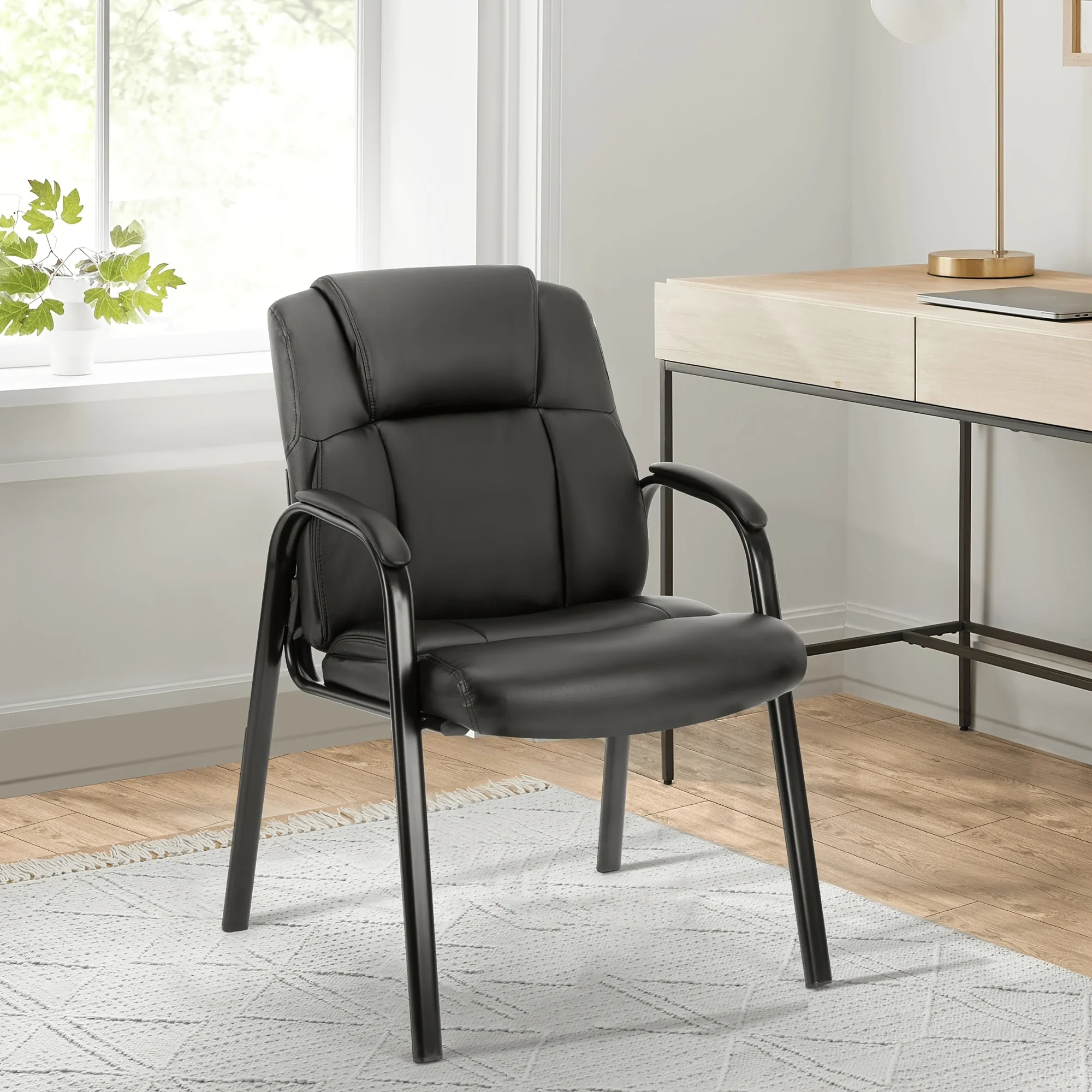 Heavy-Duty Tufted Office Chair with Padded Armrests