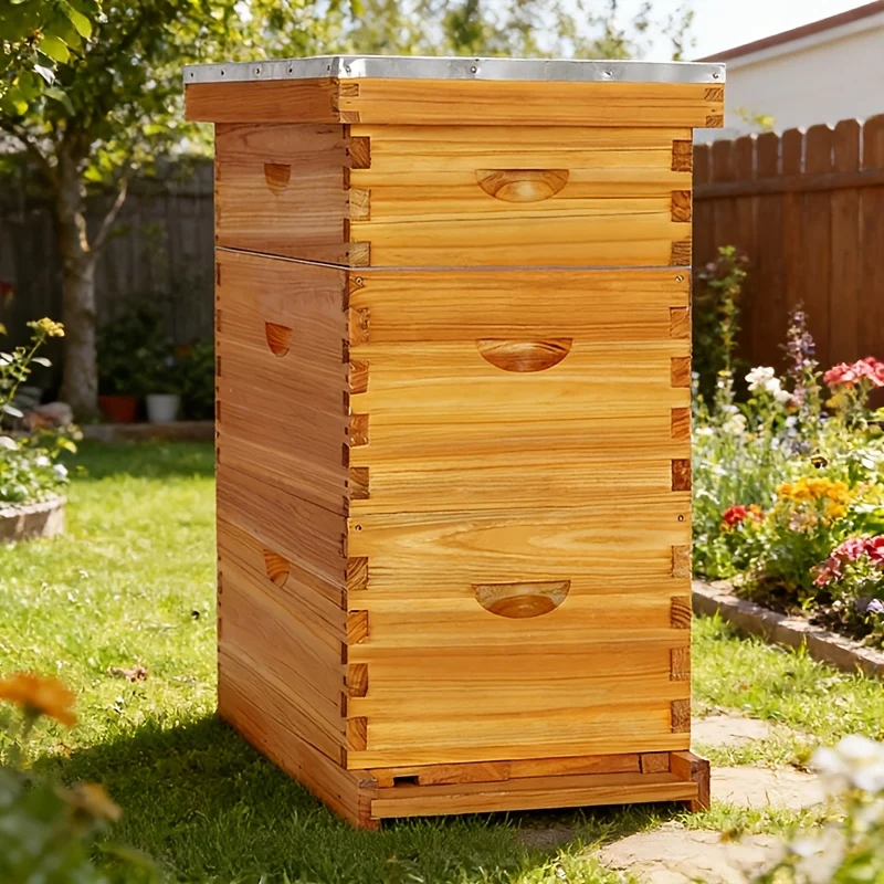 8-frame Langstroth beekeeping starter kit with deep and medium boxes