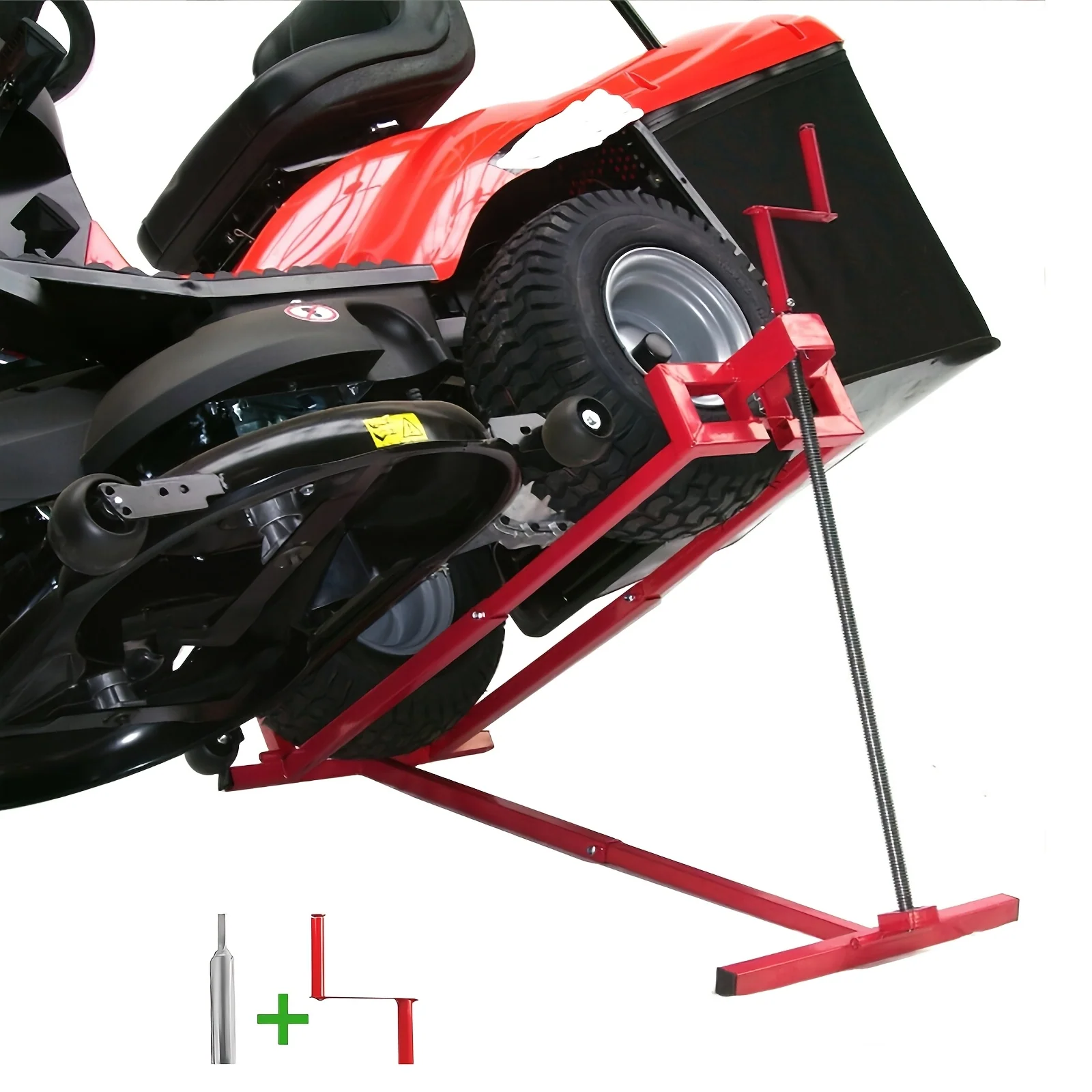 890 lb capacity garden tractor maintenance lift with telescopic jack