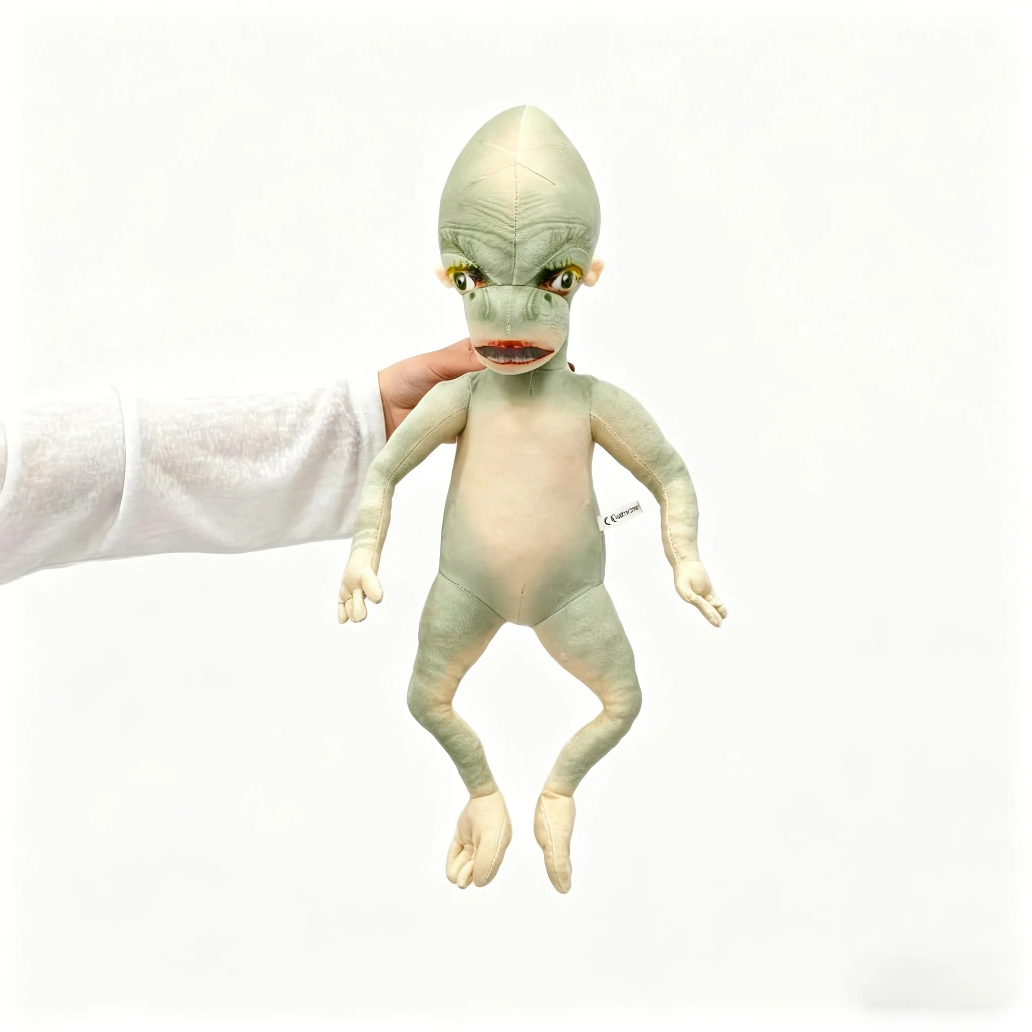 Green Alien Plush Toy – Realistic Extraterrestrial Stuffed Doll, Non-Shedding