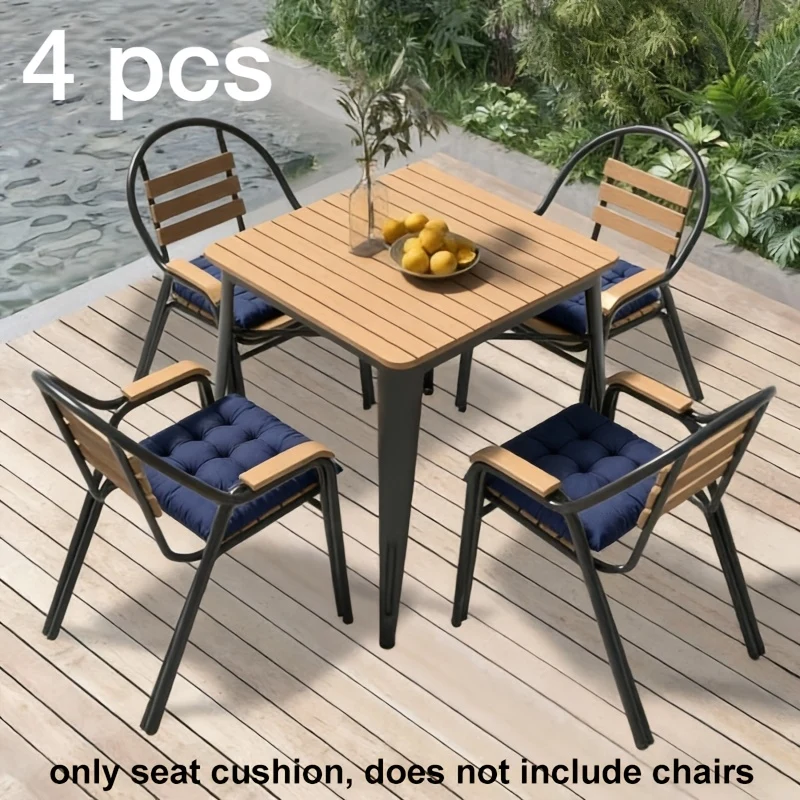 Set of 4 outdoor and indoor seat cushions, thick padded and soft