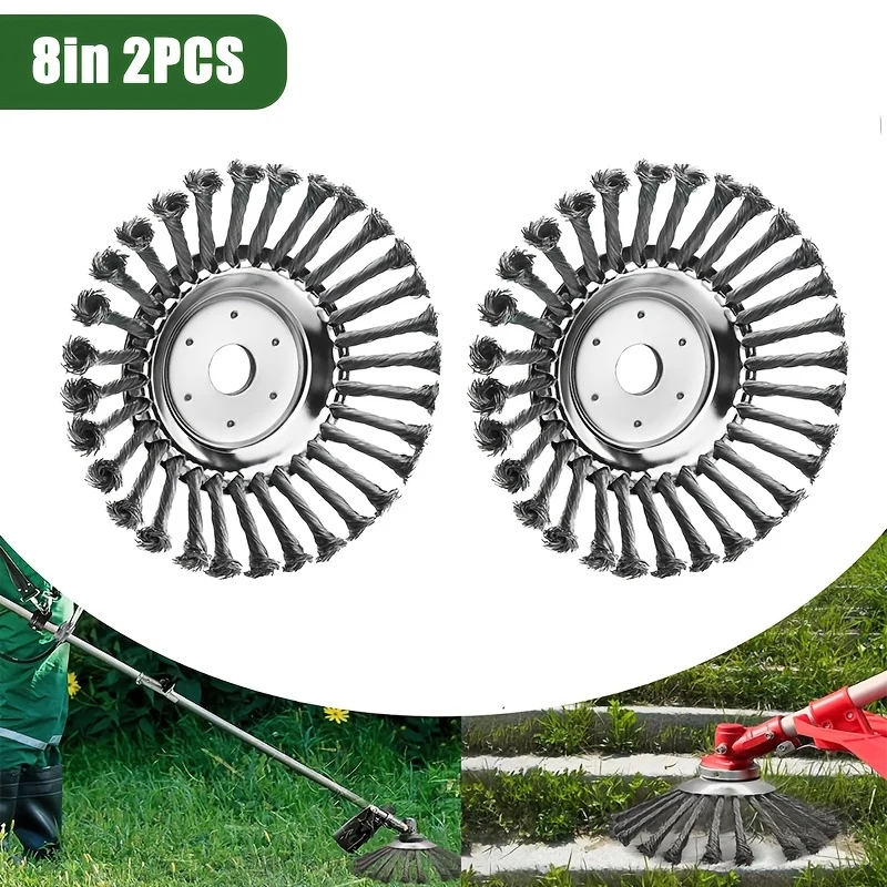 8 inch steel wire lawn mower blades for weed and moss removal