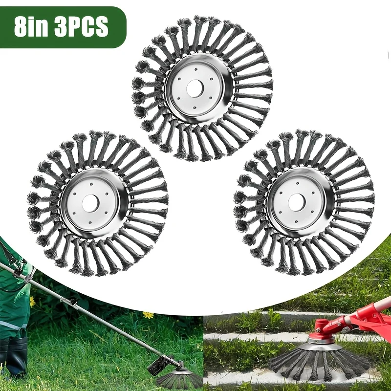 8 inch steel wire lawn mower blades for weed and moss removal