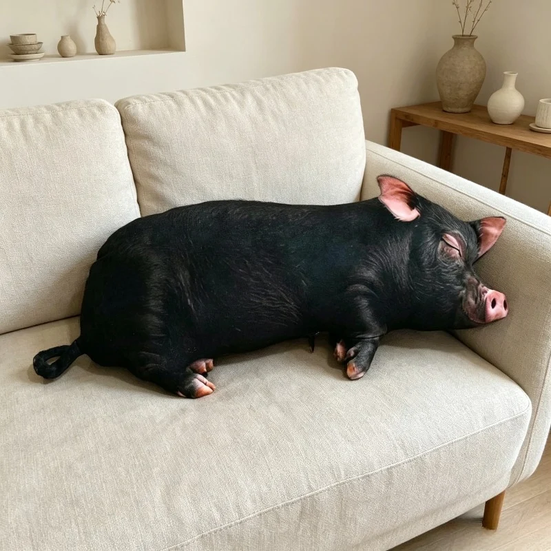 Realistic Pig, Cow and Panda Shaped Throw Pillow