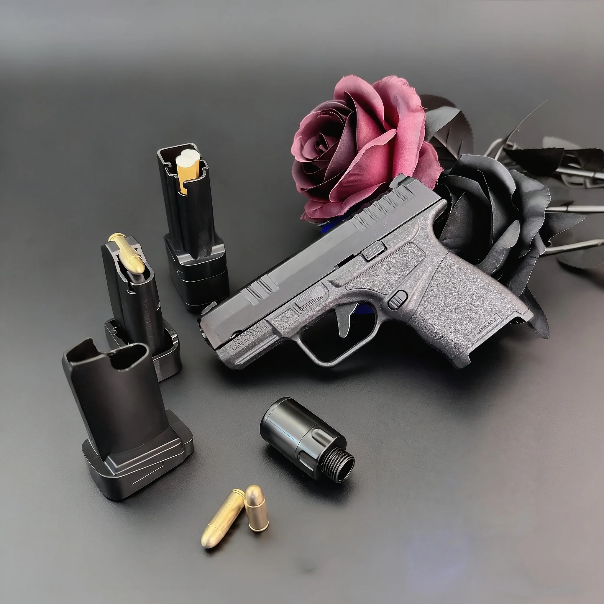Windproof metal butane lighter with accessories and gift box