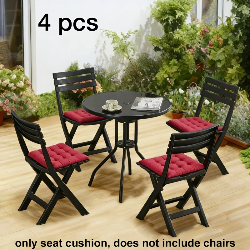 Set of 4 patio furniture seat cushions for indoor and outdoor use