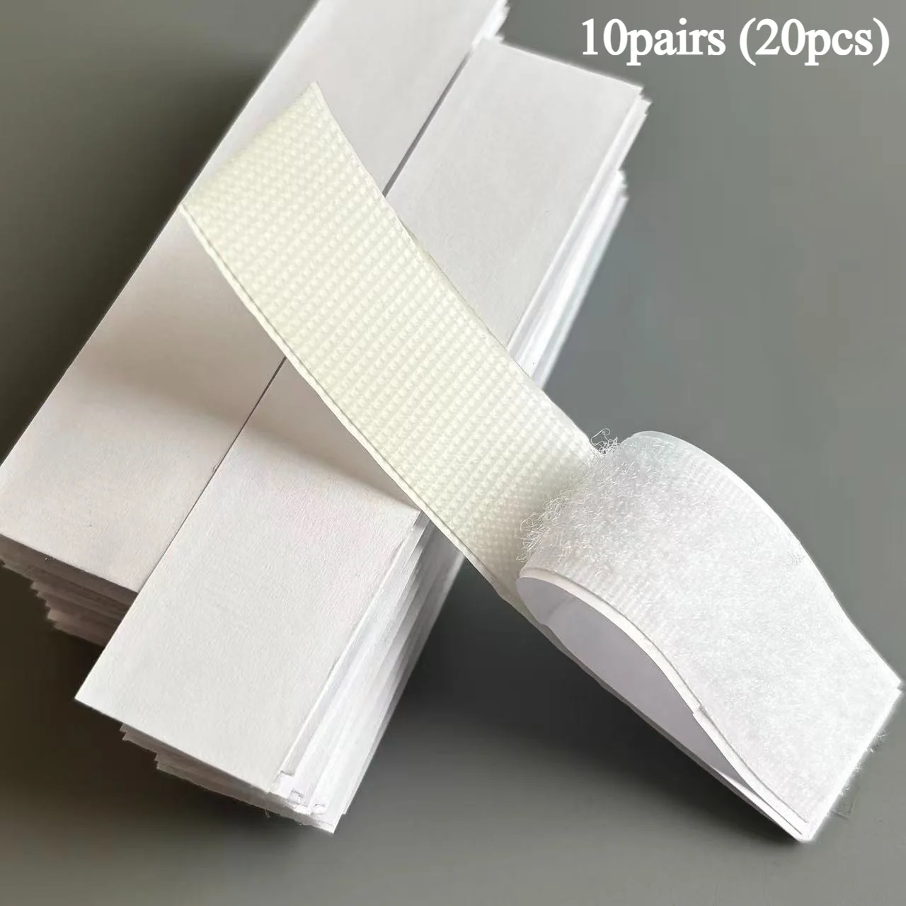 [Strong Adhesive Hooks] 10Pairs (20pcs) Strong Adhesive Hooks And Loop Strips, Double-Sided Reusable Adhesive, Easy To Install, Damage-Free Installation For Home And Office Use - Perfect For Organization And Hanging