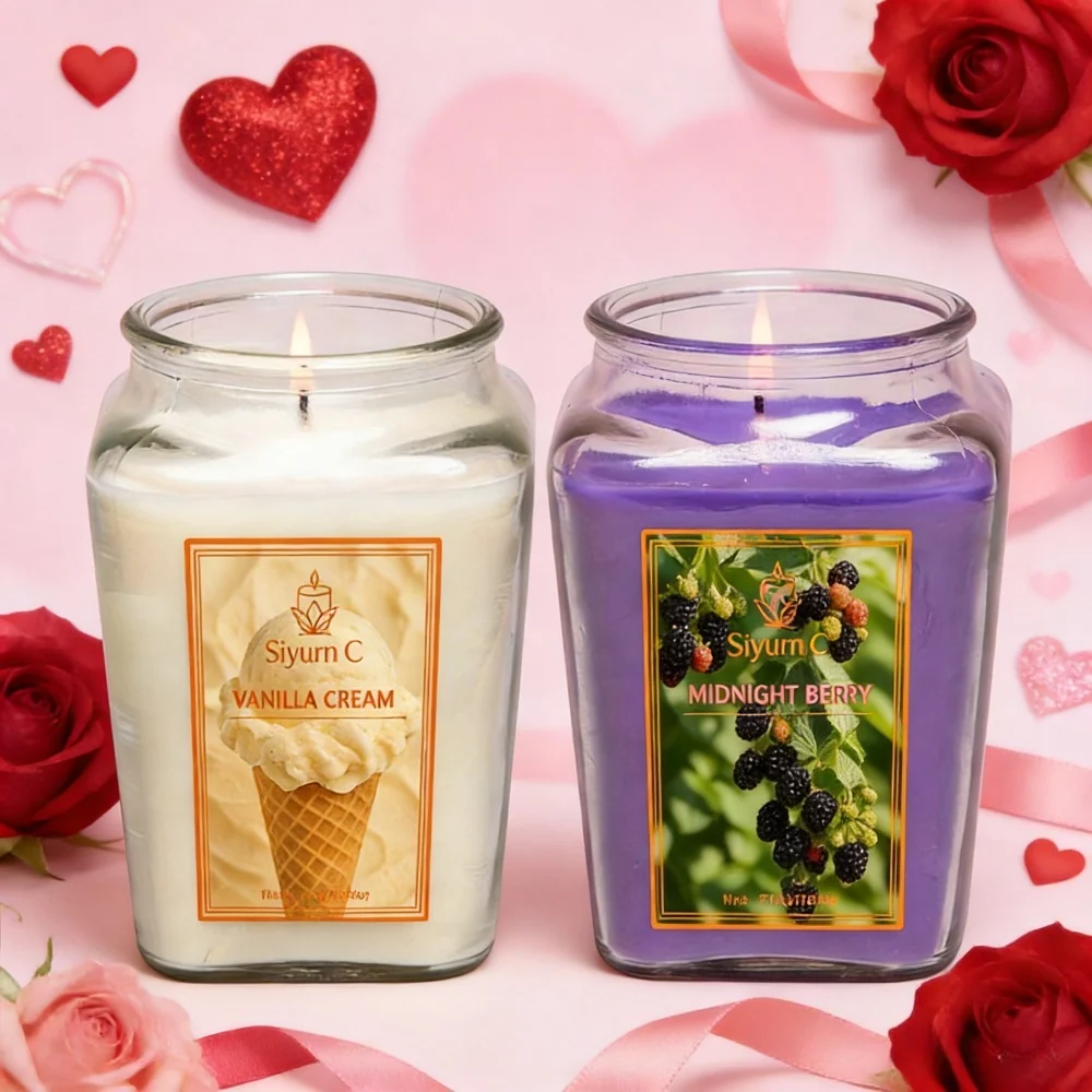 18 oz soy wax scented candle set with long burn time