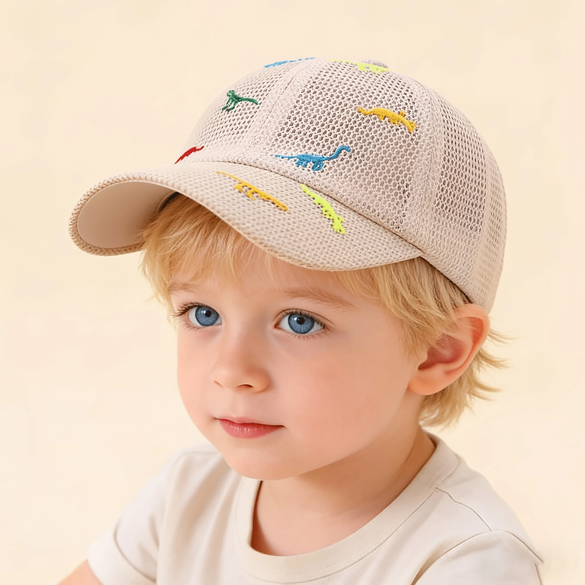Dinosaur embroidered sun hat for toddlers and young kids