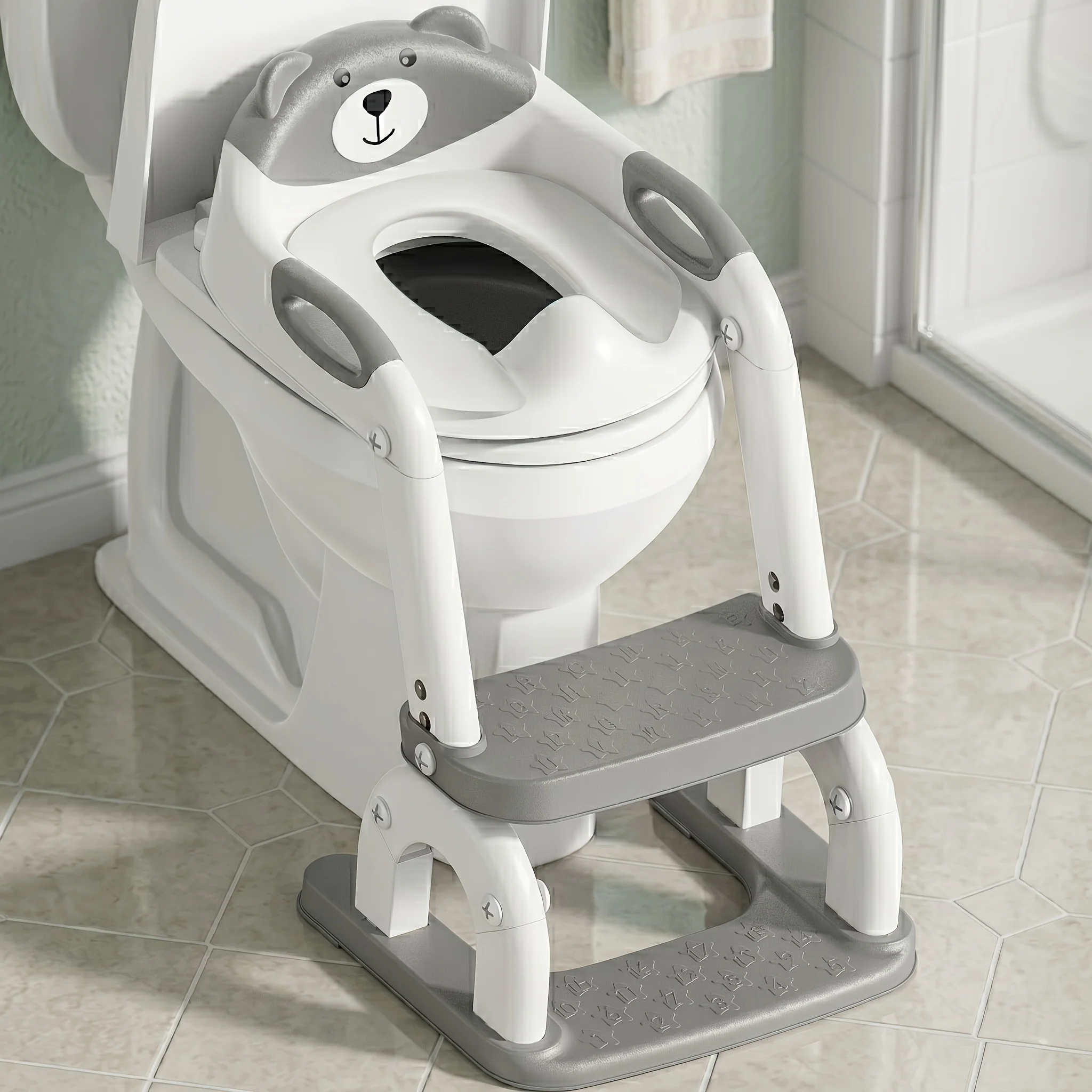 Heavy‑Duty Adjustable 2-in-1 Kids Potty Chair with Step Ladder and Anti‑Slip Base