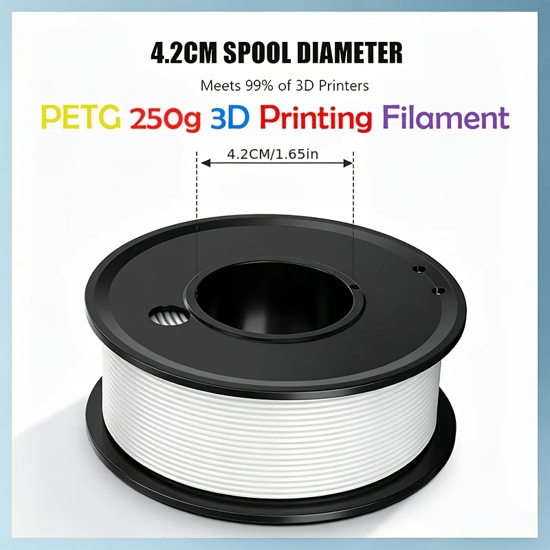 Vibrant Color PETG Filament – 250 g (0.55 lb) Roll, 1.75 mm Diameter, Non‑Toxic & Odorless