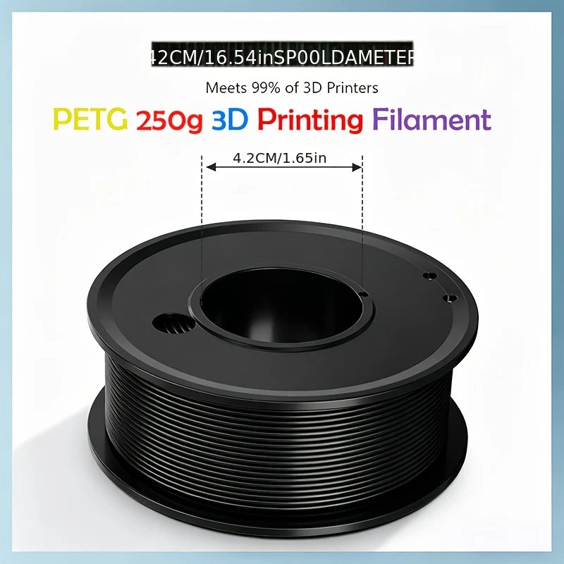 Vibrant Color PETG Filament – 250 g (0.55 lb) Roll, 1.75 mm Diameter, Non‑Toxic & Odorless